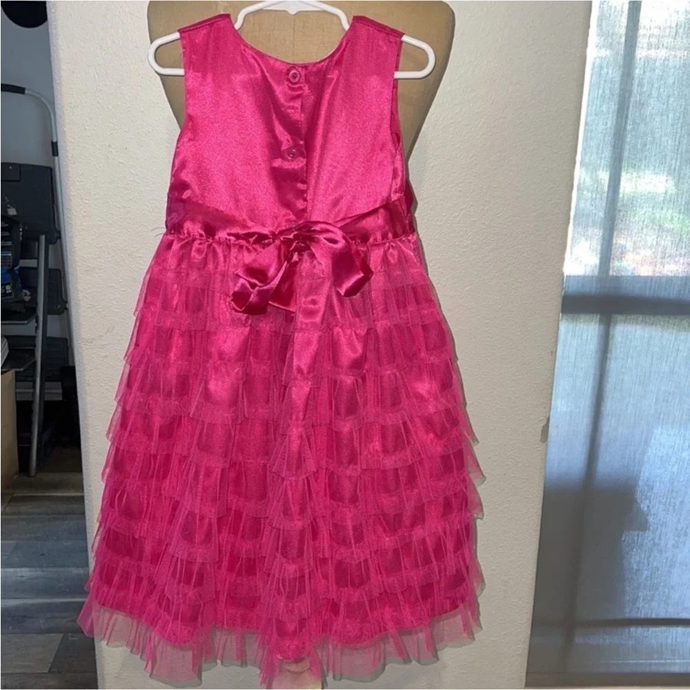 Authentic Blueberi Boulevard little girls hot pink dress sz 6